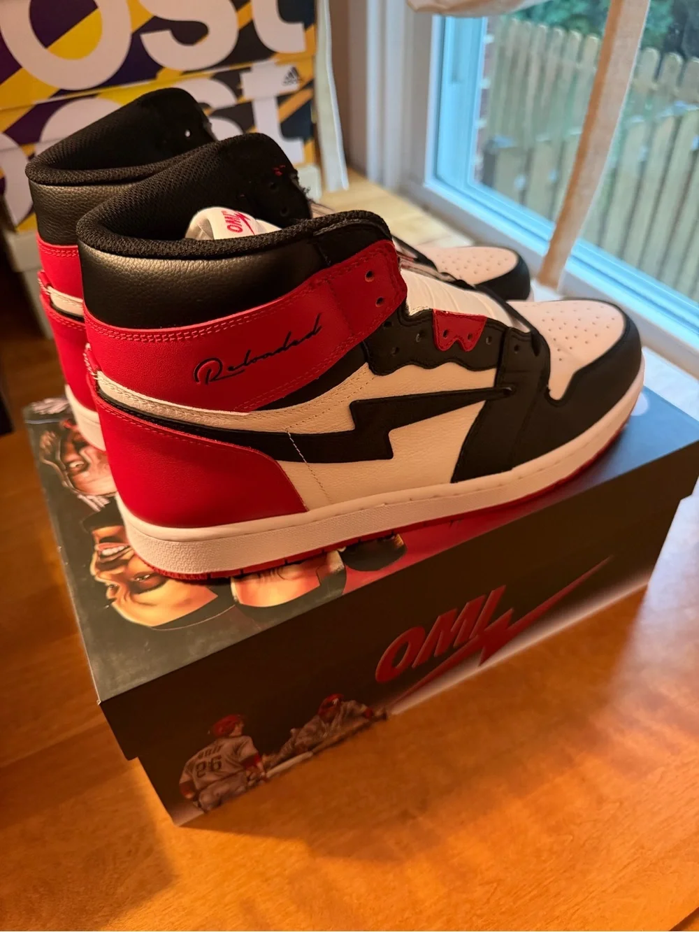 OMI in a Hellcat Reloaded Mens Size 13 BRAND NEW JORDAN 1 Bred Toe Retro